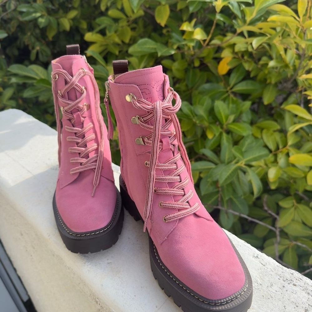 Sam Edelman Lue Suede Combat Boots 💕